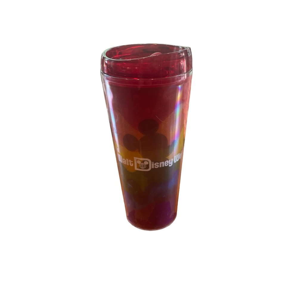 Walt Disney World Parks Pride LGBTQ Rainbow Plastic Coffee Travel Mug